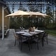preview thumbnail 4 of 41, Kozyard Butterfly 15' Outdoor Patio Double-Sided Aluminum Umbrella