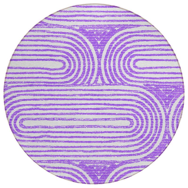 Machine Washable Indoor/ Outdoor Modern Vibes Chantille Rug