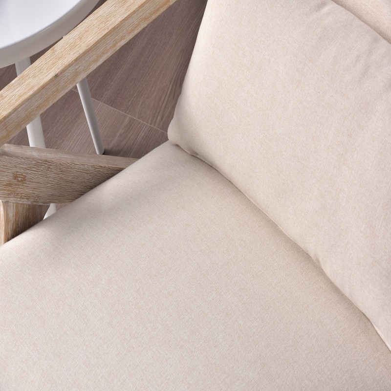 Accent Armchair Solid Hardwood Upholstered