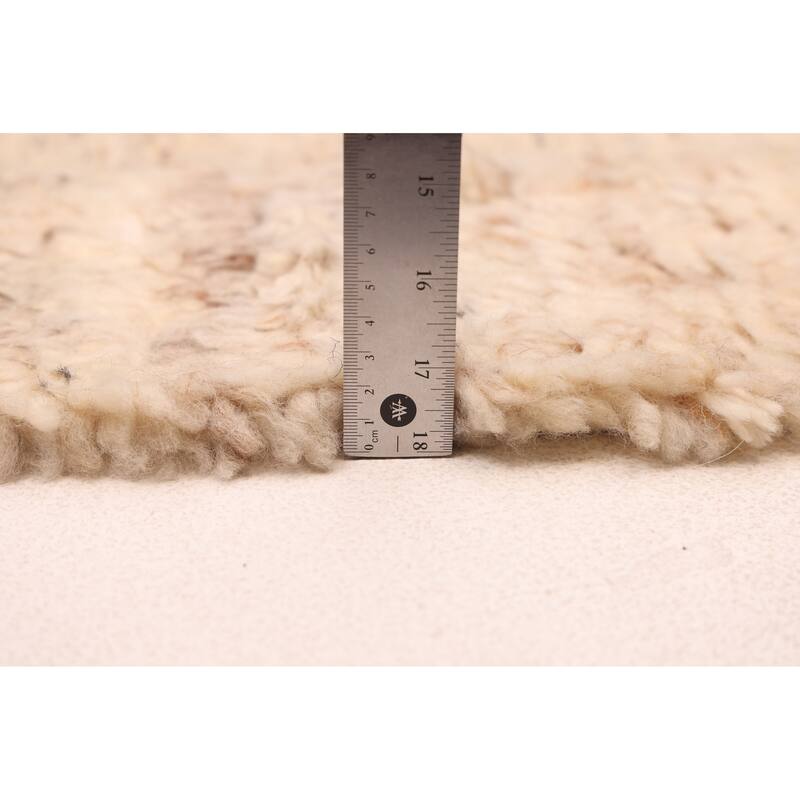 ECARPETGALLERY Hand-knotted Tangier Cream Wool Rug - 5'1 x 8'0