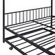 preview thumbnail 28 of 28, Full Size Metal House Bed with Twin Size Trundle