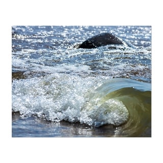 Sea wave with spray and foam near the shore Art Print/Poster - Bed Bath ...