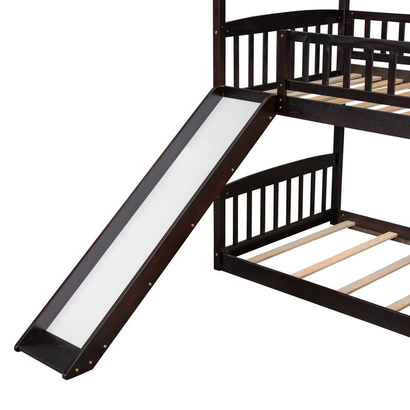 Twin Metal Kids Bed Playhouse Bedframe w/Trundle, Metal Platform Bed