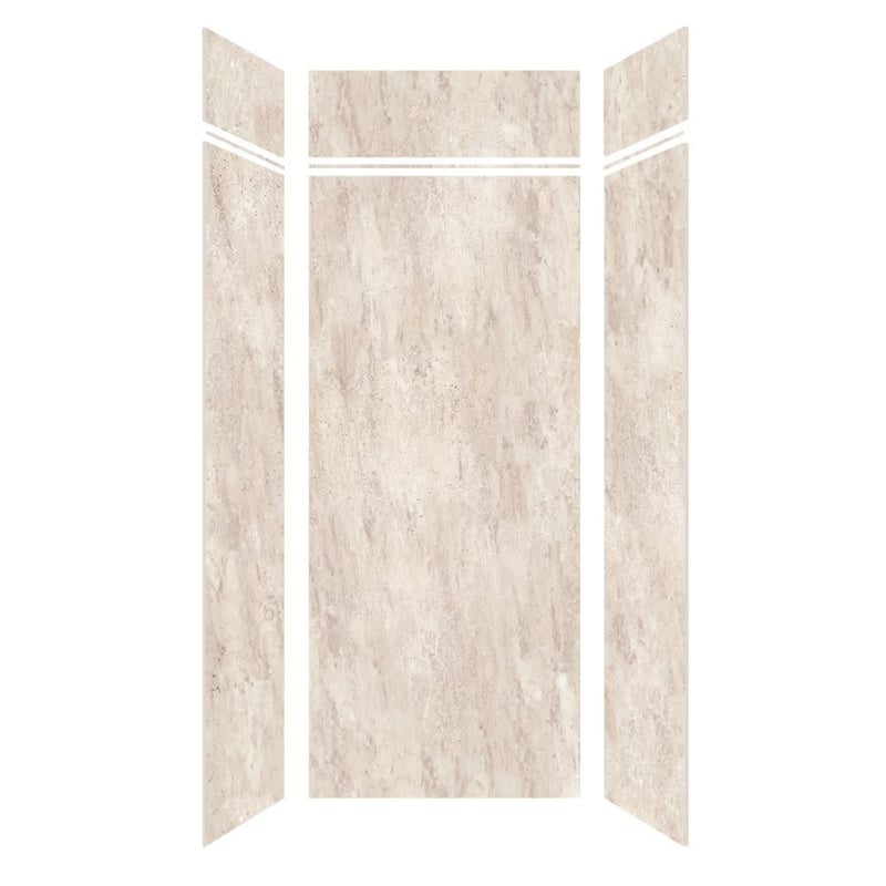 Transolid LWKX36368412 Lusso 96" H x 36" W x 36" D Three Wall Alcove