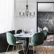 preview thumbnail 4 of 8, Jona French Country Farmhouse 5-Light Black Crystal Chandelier for Dining Room Bedroom