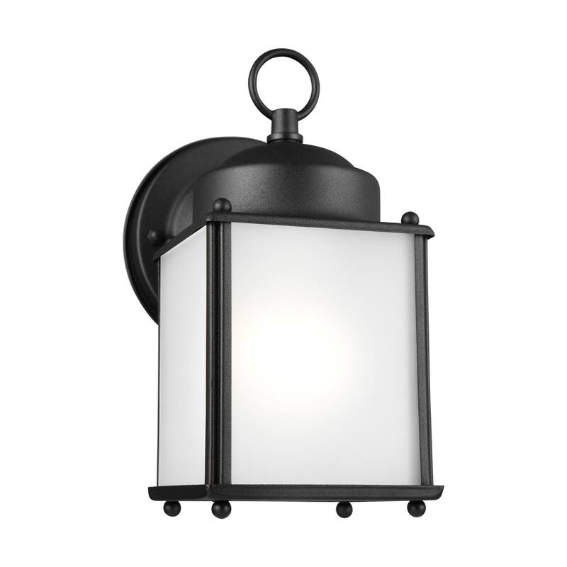 Roseto LaSalle Single Light 8" Tall Outdoor Wall Sconce - Black
