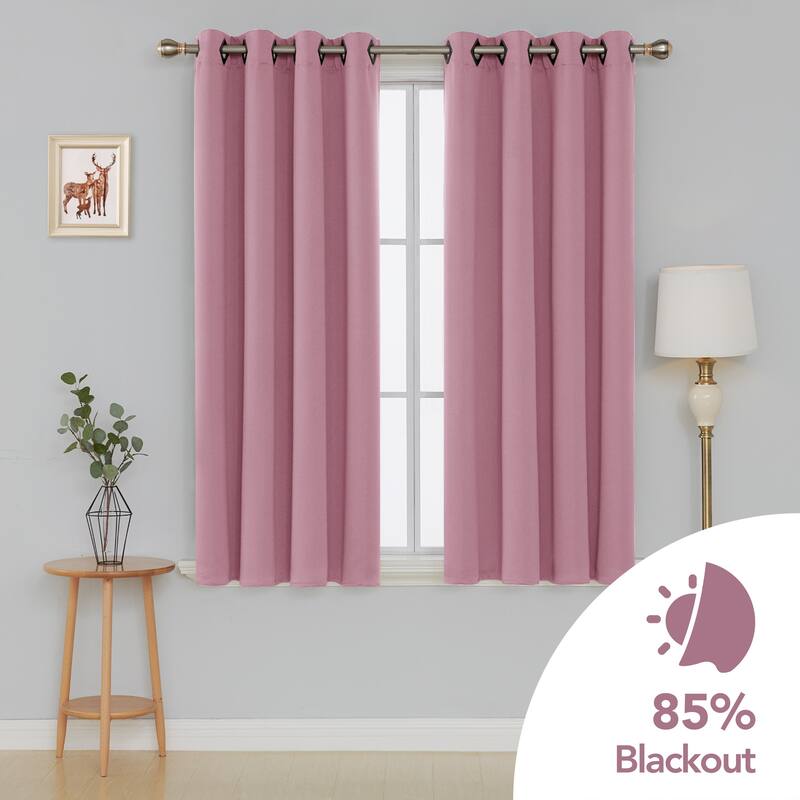 Deconovo Square Grommet Curtain Panel Pair(2 Panel)