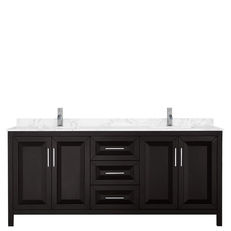 Daria 80 Inch Double Vanity, Cultured Marble Top