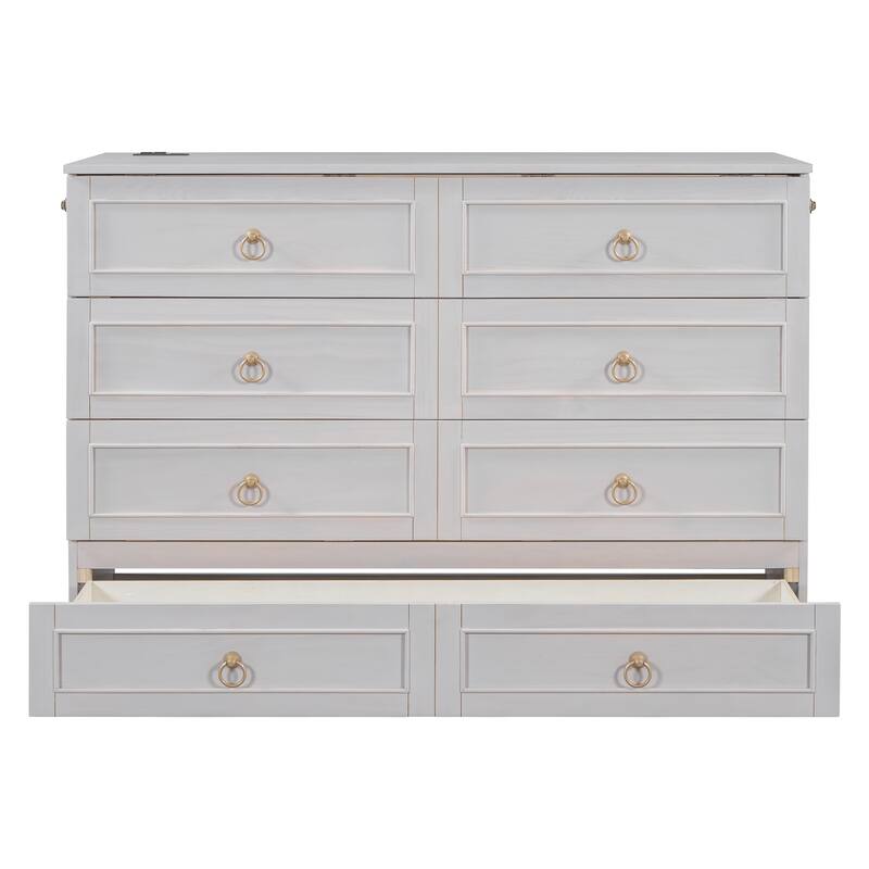 Murphy Bed with Storage and Large Drawers