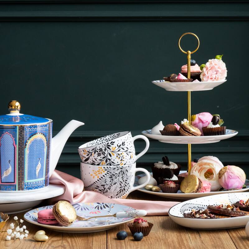 Sara Miller India Lattice Windows Teapot - 37 oz