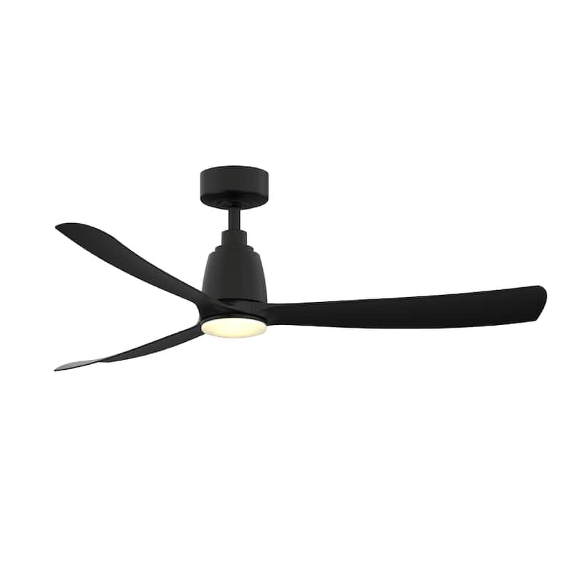 Kute 52 inch Indoor/Outdoor Smart Ceiling Fan with Remote - 52 Inches - Black