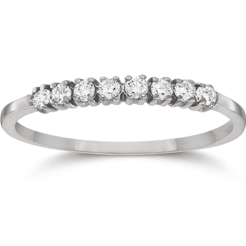 1/5ct Diamond Wedding Ring White Gold