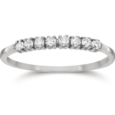1/5ct Diamond Wedding Ring White Gold