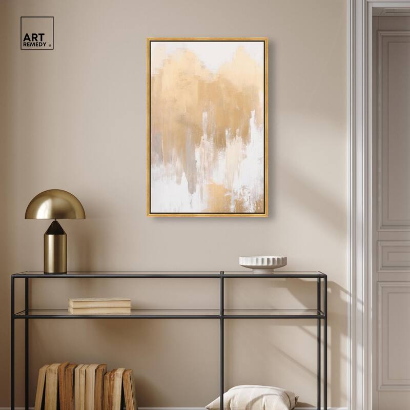 Soft Grey Glam Gold II Canvas by Art Remedy