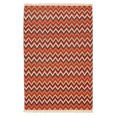Ankara FW Red Kilim 5'1" x 8'1" - 5'1 x 8'1
