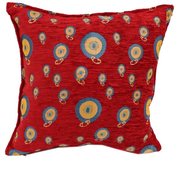 red chenille throw pillows