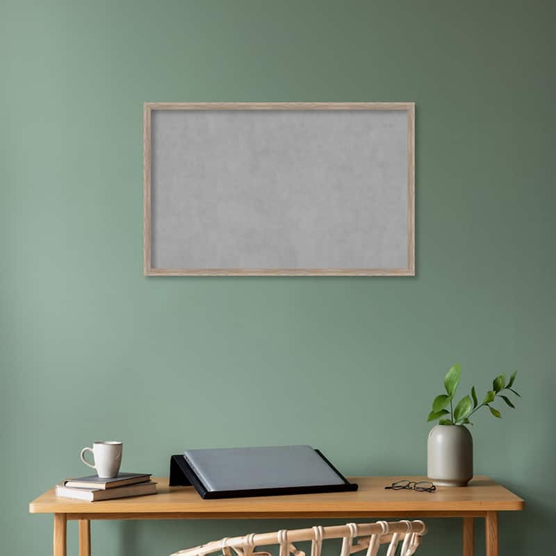 Amanti Art Hardwood Wedge White Wash Framed Magnetic Board