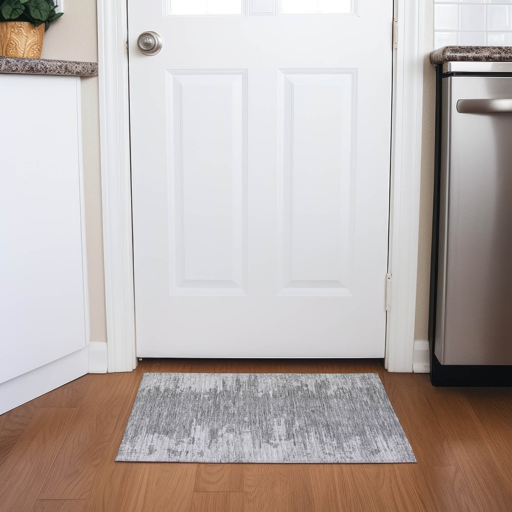 Machine Washable Indoor/ Outdoor Chantille Abstract Ombre Rug