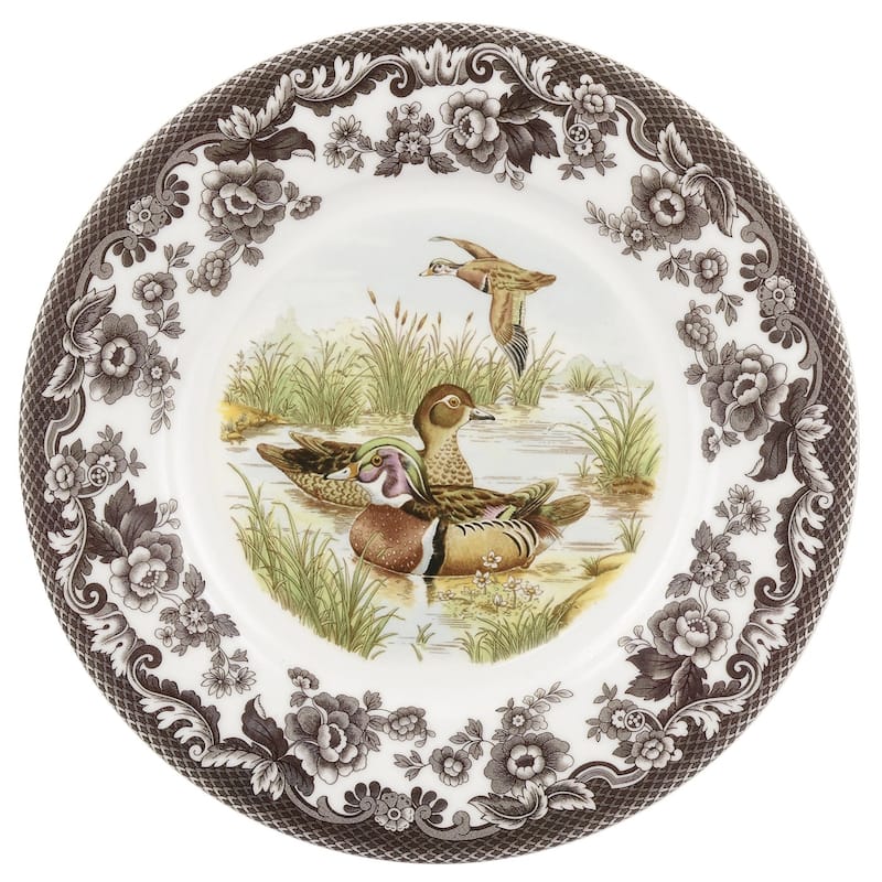 Spode Woodland Luncheon Duck Motif Plate