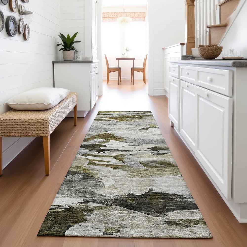 Premium Washable Super Soft Brushstrokes Abstract Mayfield Rug