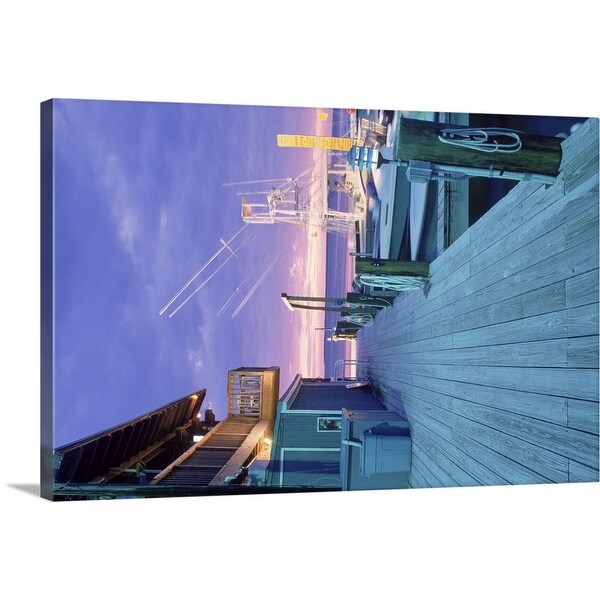 "Dock at dusk, Islamorada, FL" Canvas Wall Art