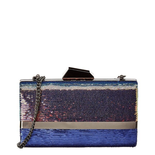 rainbow sequin clutch bag