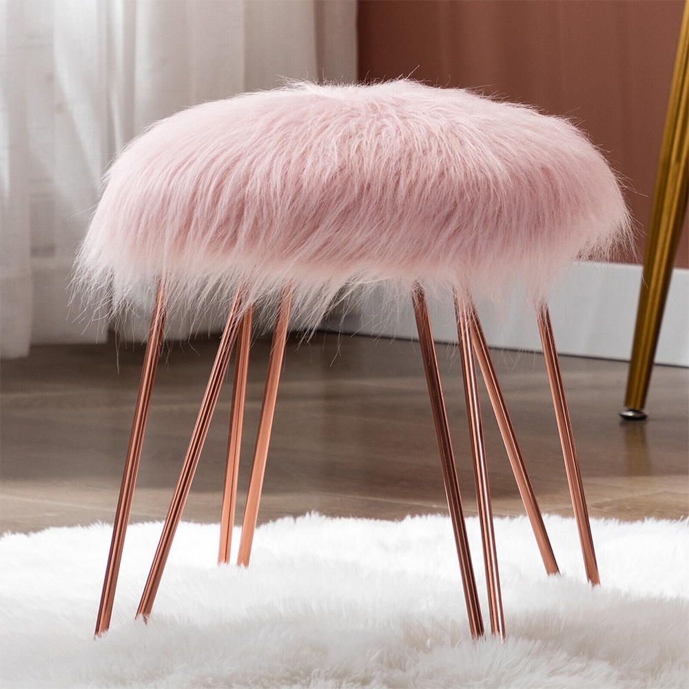 Fur stool for dressing table deals