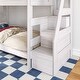 preview thumbnail 20 of 20, Max and Lily Modern Farmhouse Twin Over Twin Bunk Bed With Staircase
