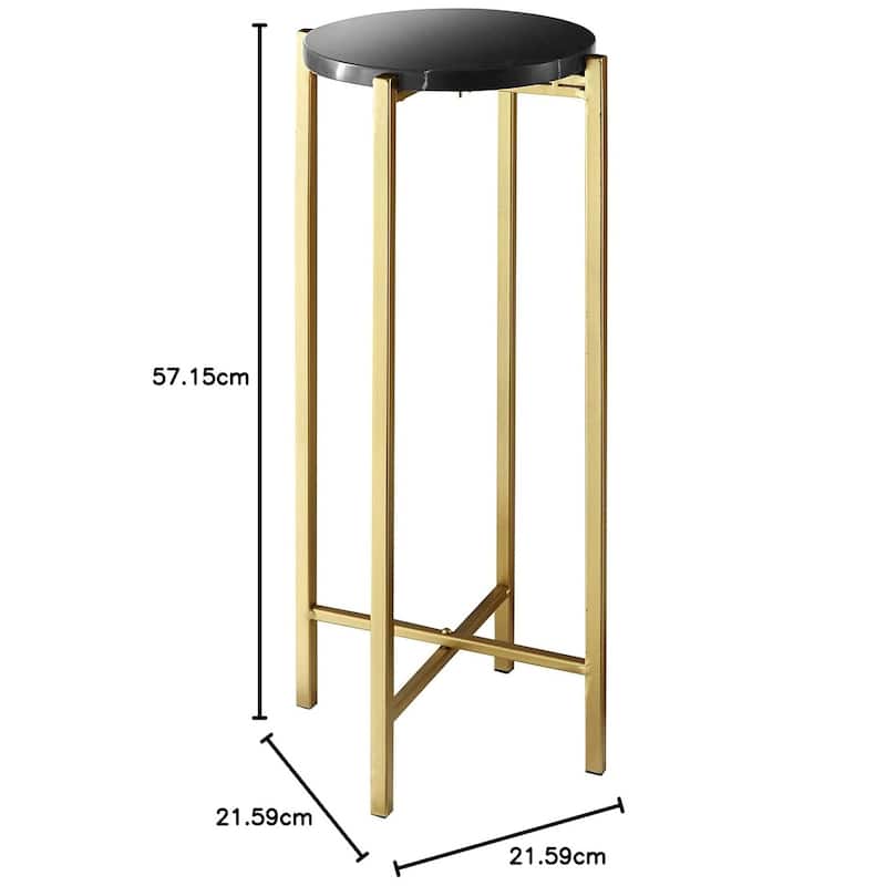 Urban Lifestyle Marble Collapsible Accent Drink Table