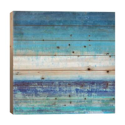 Blue Horizions Print On Wood by Taylor Hamilton - Multi-Color