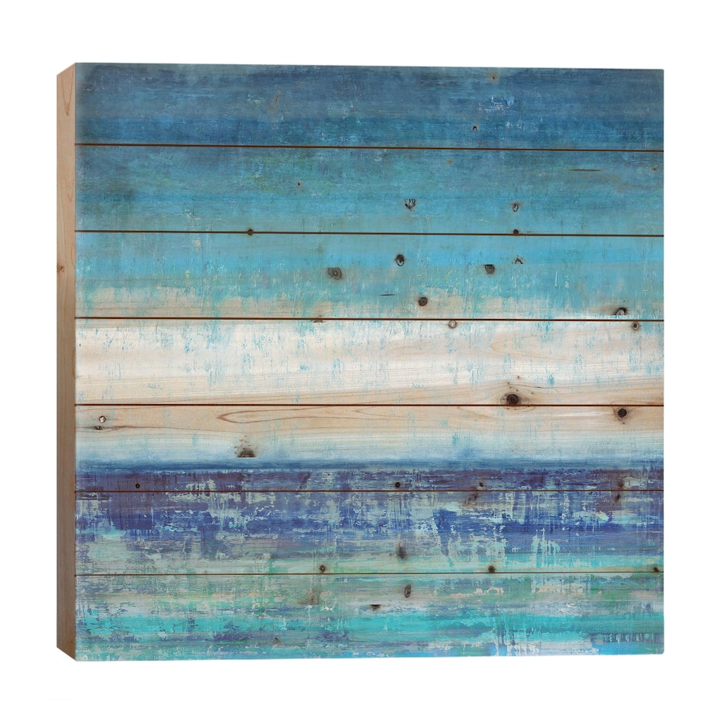 Blue Horizions Print On Wood by Taylor Hamilton - Multi-Color