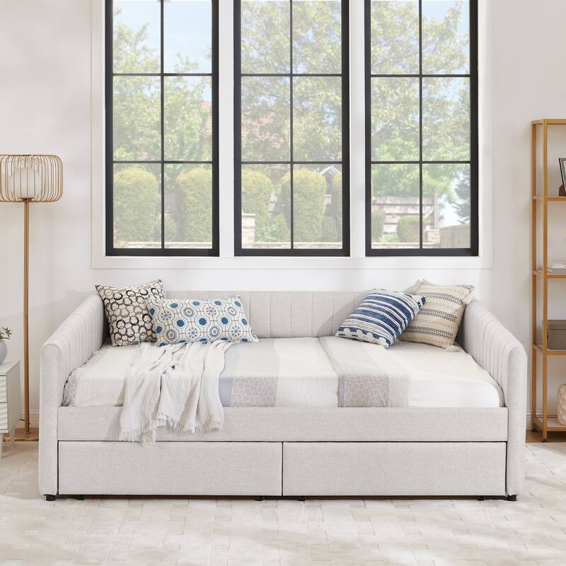 Queen Size Daybed with Two Drawers