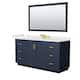 Option Dark Blue, Gold Trim, White Quartz Top