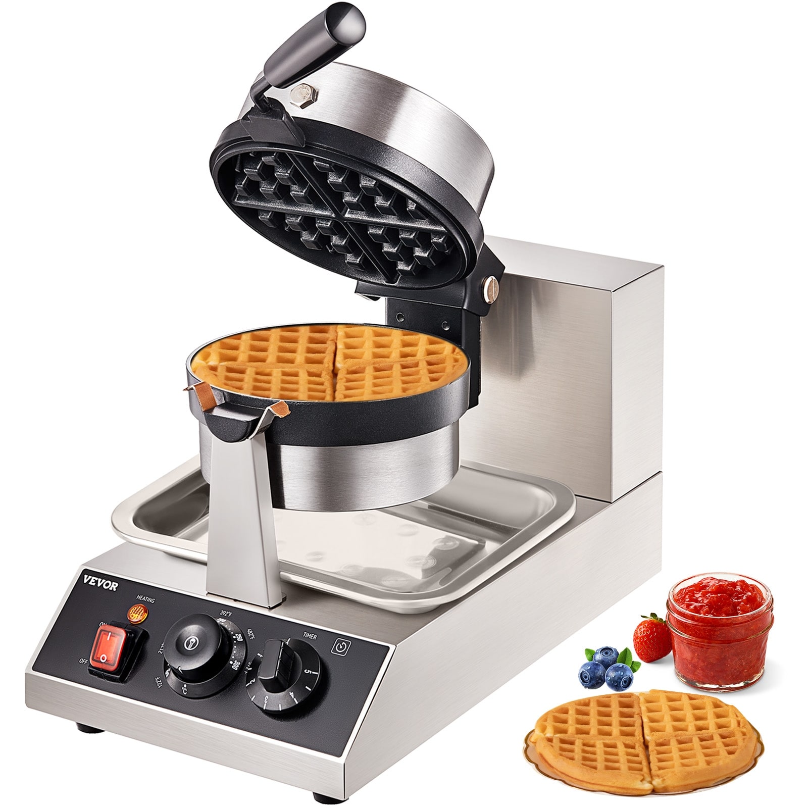16 Grids Electric Mini Round Waffle Maker Commercial Non-stick Waffle  Machine