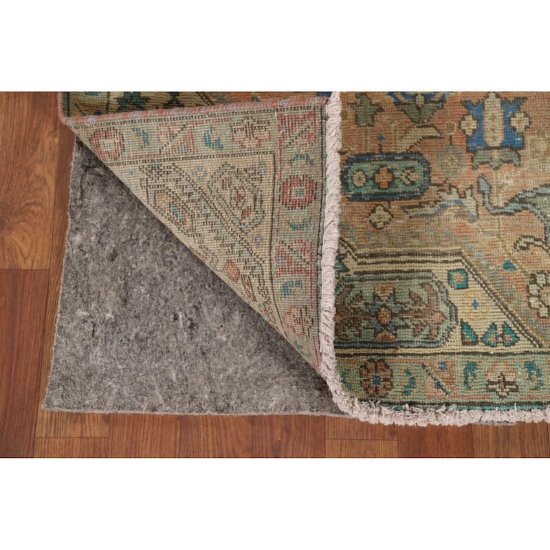 Distressed Traditional Tabriz Vintage Persian Rug Handmade Wool Carpet - 4'10" x 8'0"