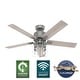 preview thumbnail 2 of 16, Hunter 52" WiFi Techne Ceiling Fan w/LED Light, Handheld Remote - Casual, Modern - Easy Installation! SMART FAN!