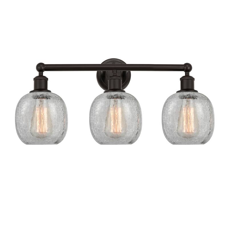 Innovations Lighting 616-3W-12-24 Belfast Vanity Belfast 3 Light 24" - Oil Rubbed Bronze / Clear Crackle