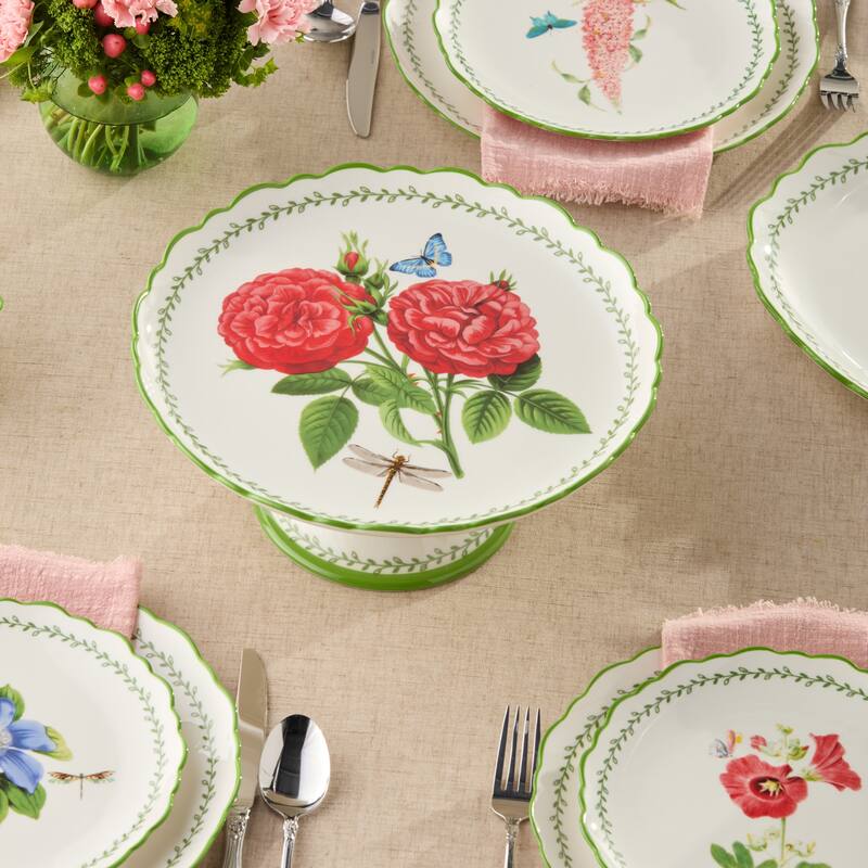 Certified International Mirabella Cake Stand - 11.25"L x 11.25"W x 4.75"H