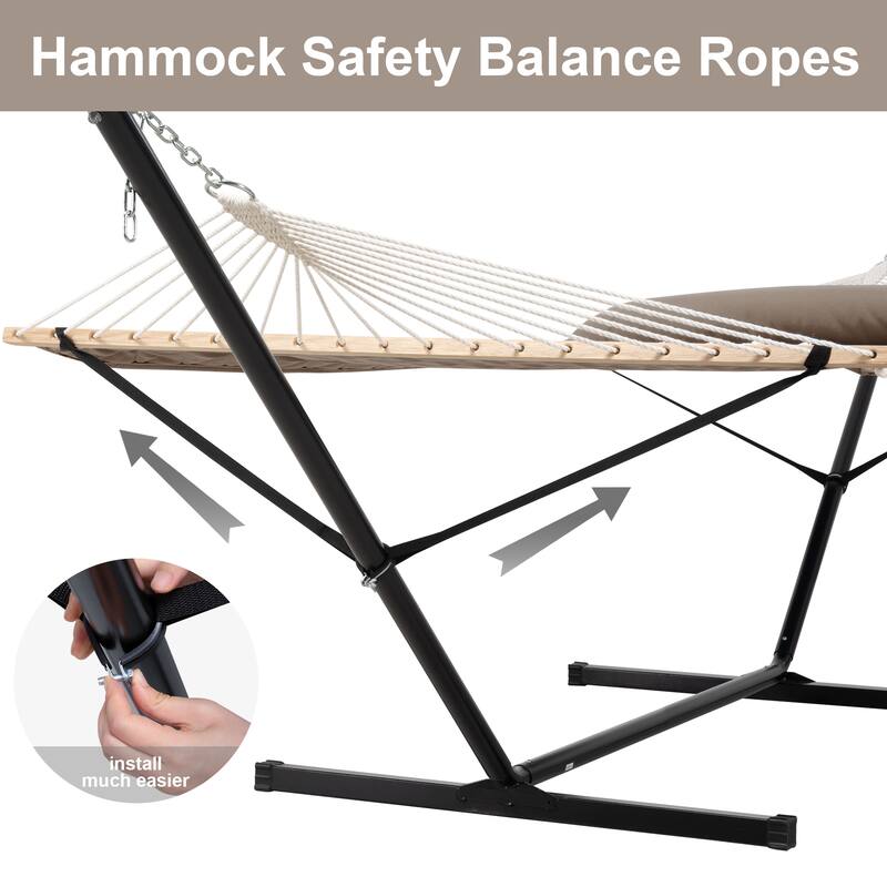 2 Person Quilted Hammock with 12ft. Stand - 147.6*35.4*47.6