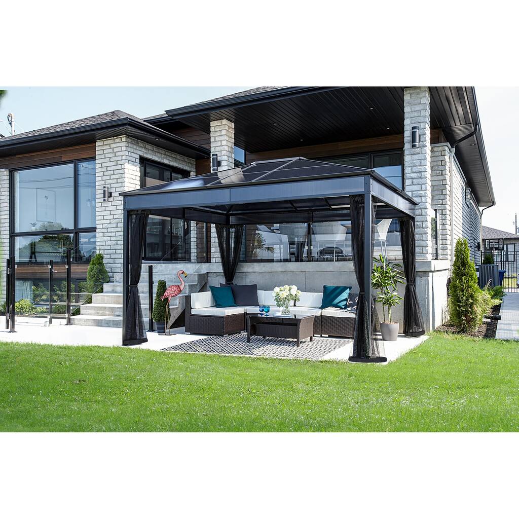 Sojag Diani 10 x 12 ft Black Gazebo