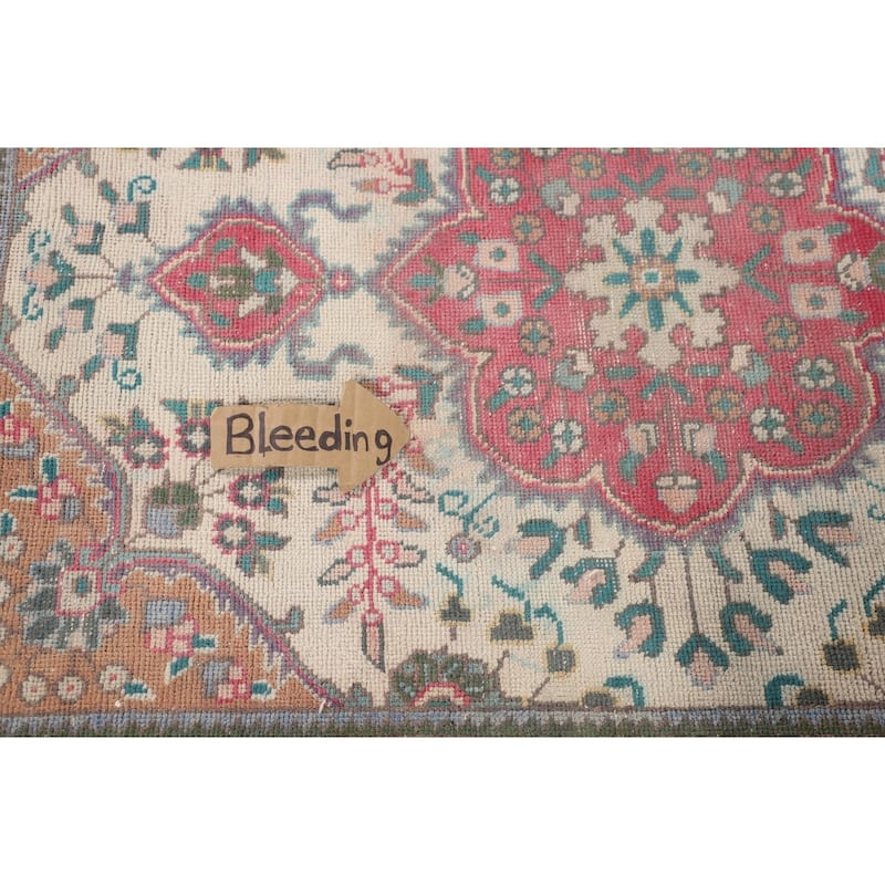 Tabriz Persian Accent Rug Hand-Knotted Wool Carpet - 3'2"x 4'7"