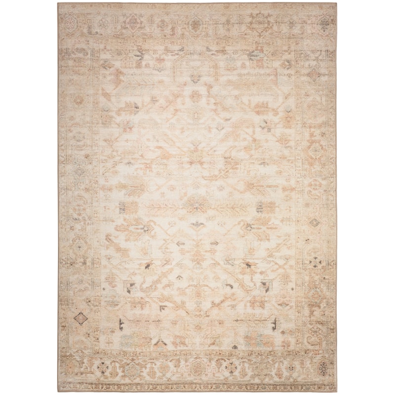 Nourison Vintage Washables Indoor only Beige Persian Area Rug - 4' x 6' - Beige