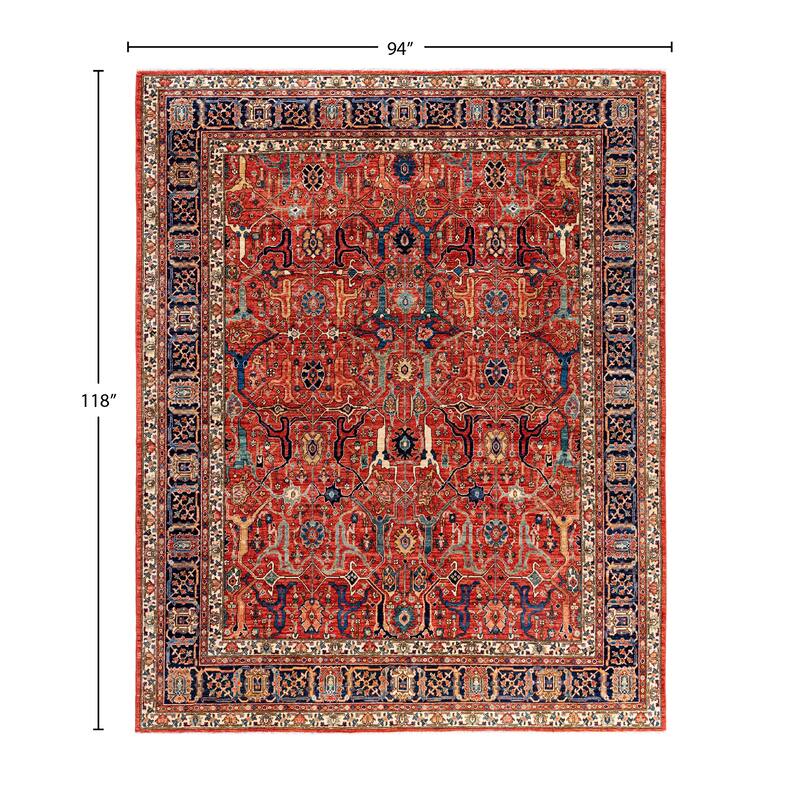 Serapi One-of-a-Kind Hand-Knotted Area Rug - Red - 7' 10" x 9' 10"