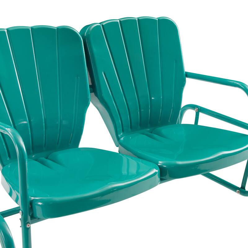Crosley Ridgeland Outdoor Metal Loveseat Glider - 33"x47.5"x32.5"