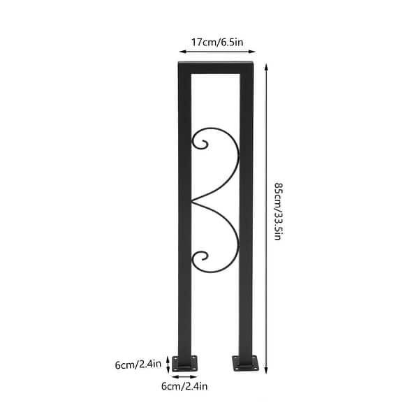 U Shape Pattern Rail U-Shaped Metal Stair Handrail Decorative Railing for Stairs - Bed Bath ...