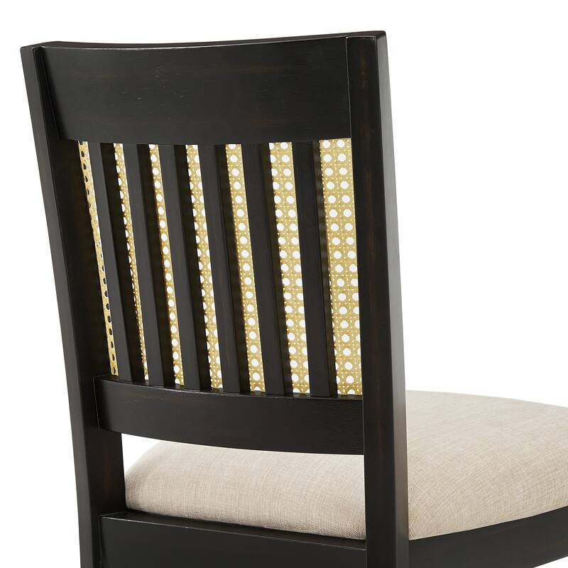 Plaga Slat Back Cane Accent Counter Height Chair (Set of 2) by iNSPIRE Q Classic - Counter Height