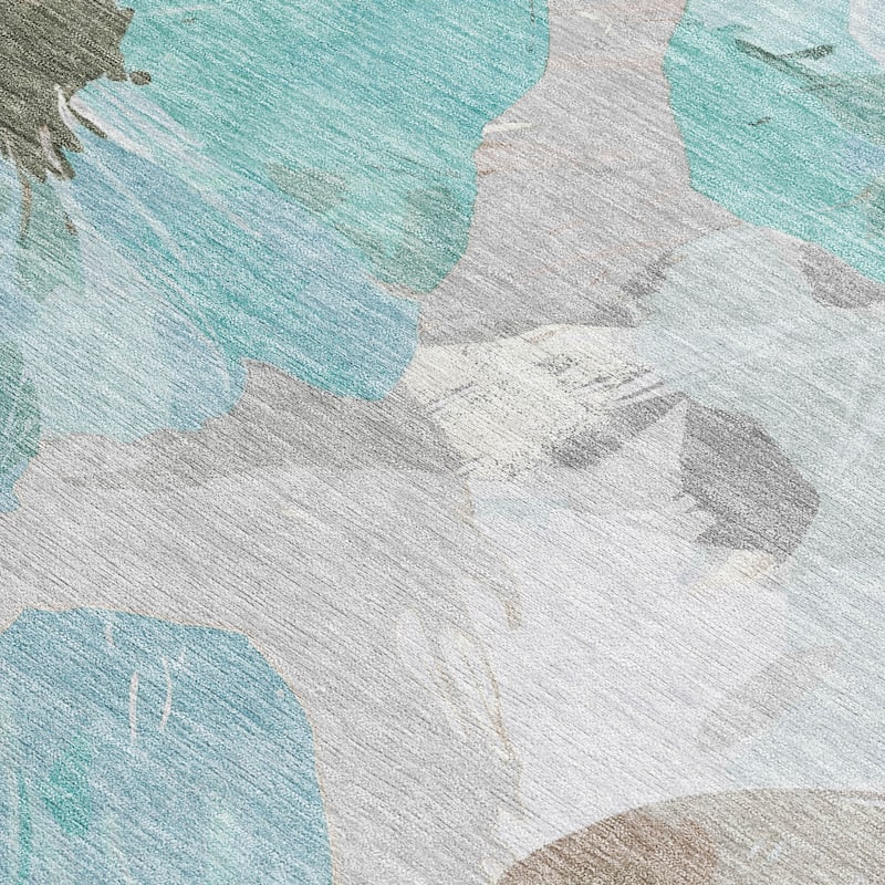 HomeRoots Floral Transitional Rectangle Outdoor Rug