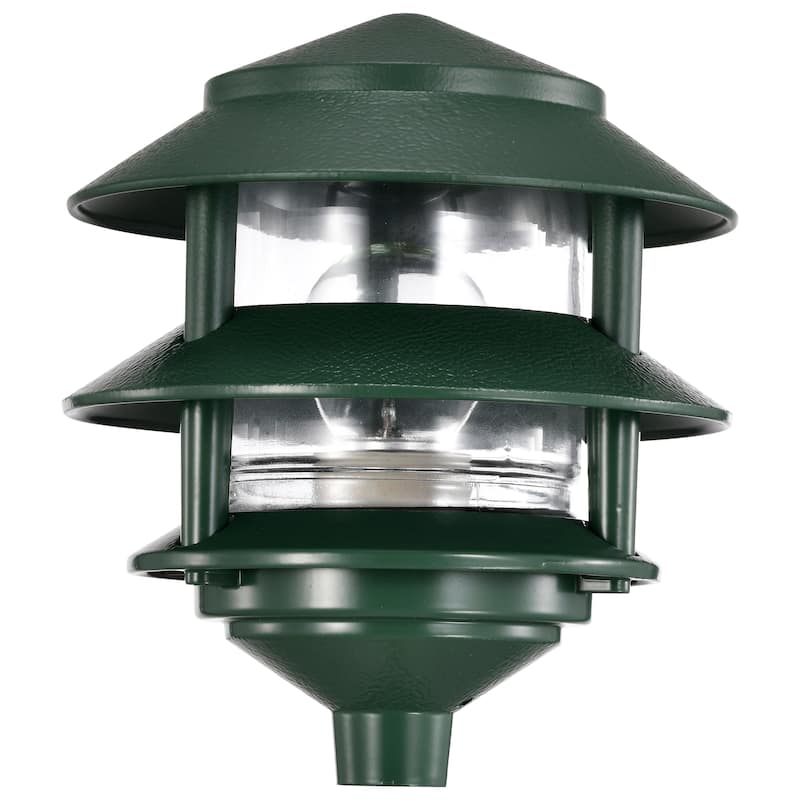 1 Light 2-Louver Pagoda Small Hood - Green