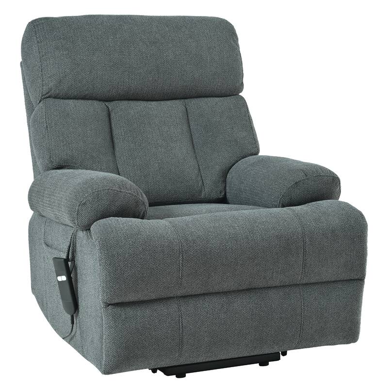 Corduroy Glider Rocking Chair with Wood Frame