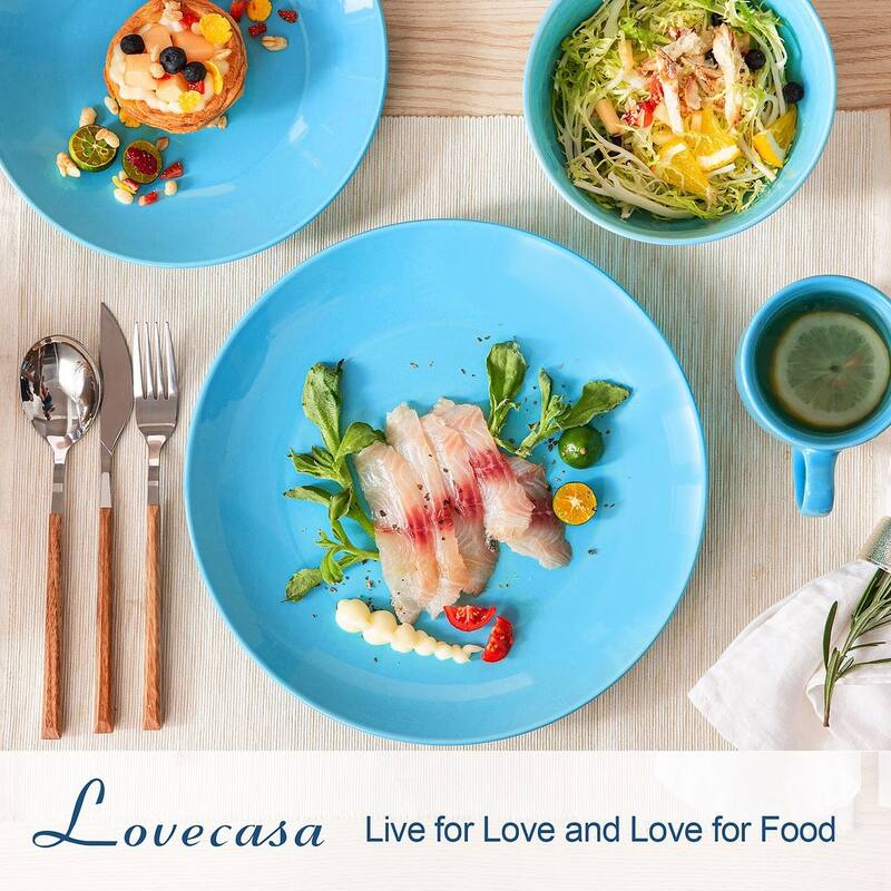 LOVECASA 16-Piece Porcelain Dinnerware Set (Service for 4)